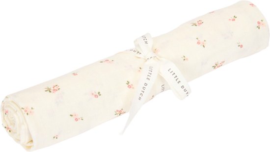 Little Dutch Fairy Garden Fairy Blossom - Swaddle doek hydrofiel - 120 x 120 cm van Little Dutch