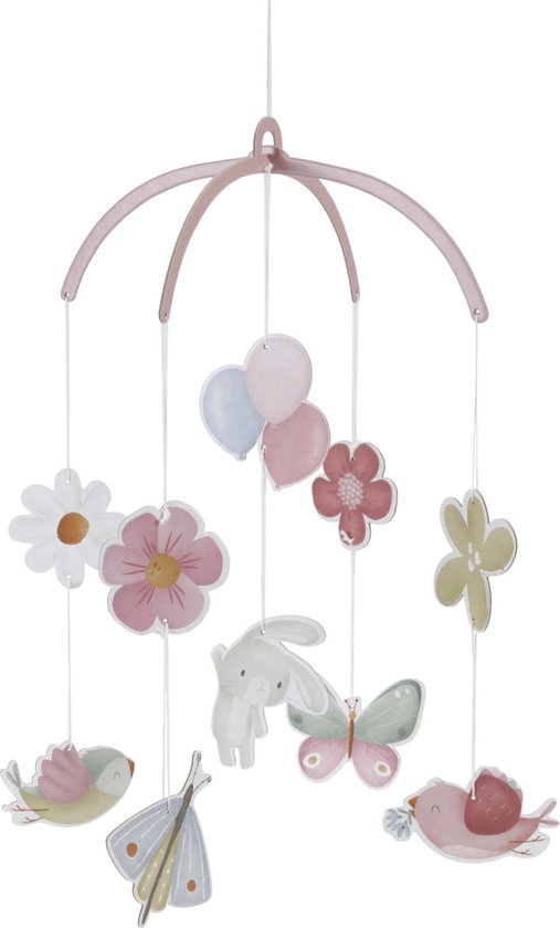 Little Dutch Flowers & Butterflies Kartonnen Mobiel van Merkloos