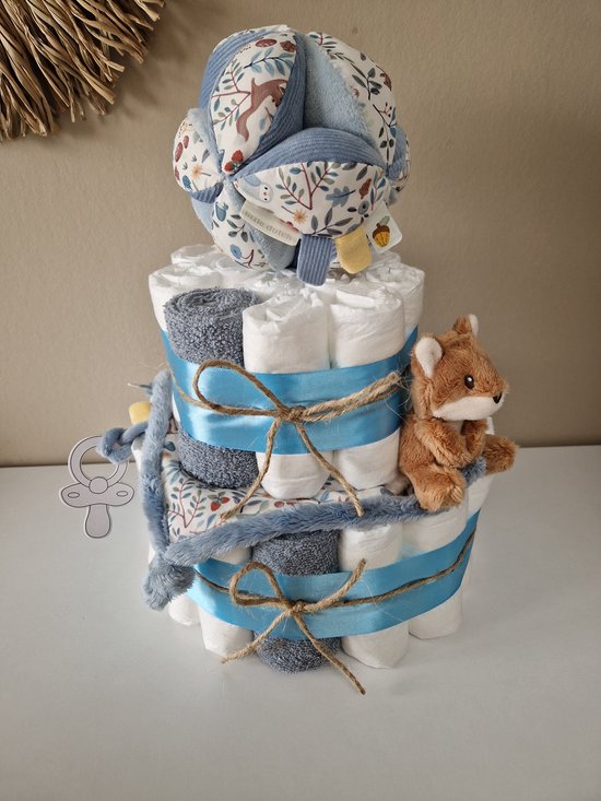 Little Dutch Forest Friends speelbal Luiertaart - babyshower- kraamcadeau