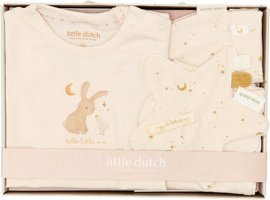 Little Dutch Giftset Kleding - Newborn Naturals - Creme - 62/68 van Merkloos