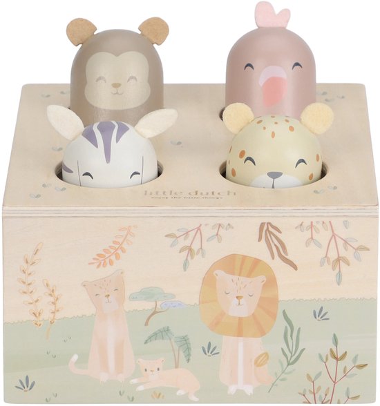 Little Dutch Houten Pop-up Safari Friends FSC
