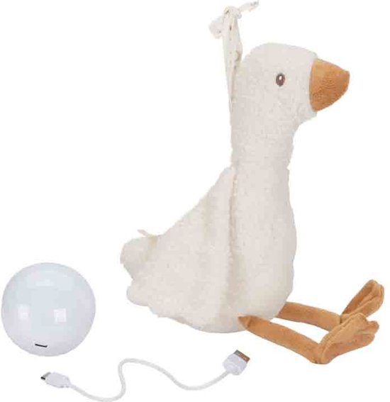 Little Dutch Knuffelgans Licht & Geluid Newborn Naturals van Little Dutch