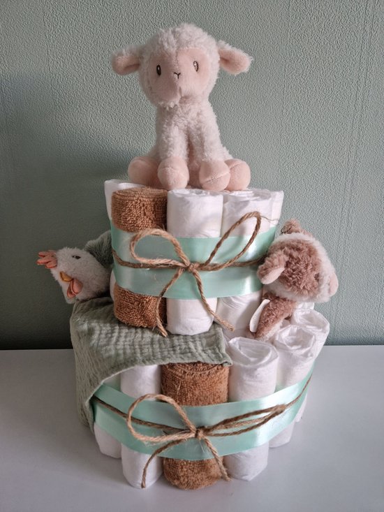 Little Dutch Little Farm Luiertaart Neutraal - babyshower - kraamcadeau van Merkloos