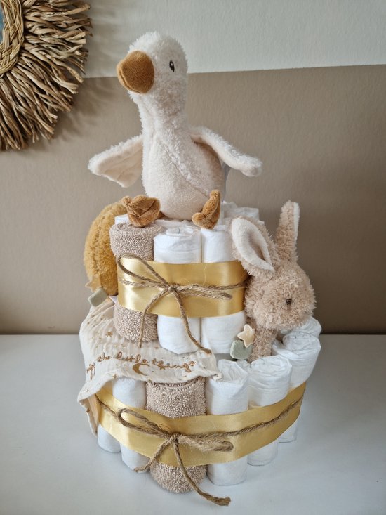 Little Dutch Newborn Naturals Luiertaart Neutraal - babyshower - kraamcadeau van Little Dutch
