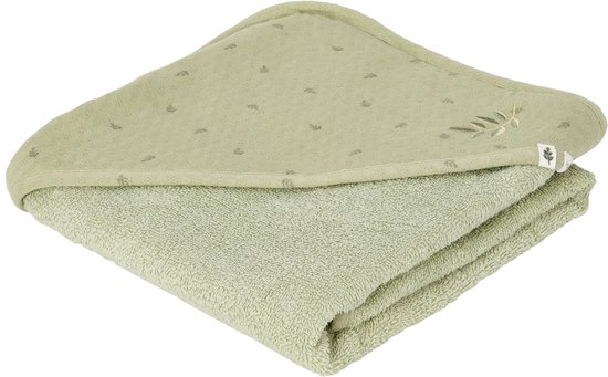 Little Dutch Pure Badcape - 100 x 100 cm - Sage van Little Dutch
