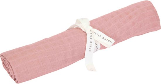 Little Dutch Pure Pink Blush - Swaddle doek hydrofiel - 120 x 120 cm van Little Dutch