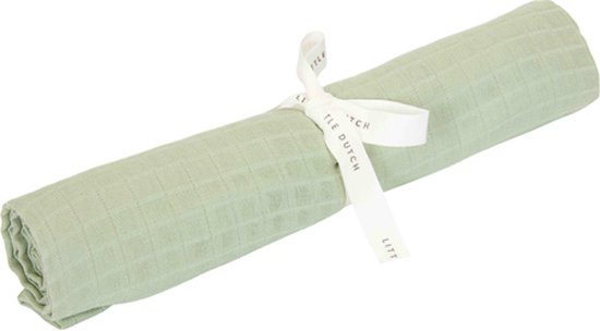 Little Dutch Pure Sage - Swaddle doek hydrofiel - 120 x 120 cm van Little Dutch