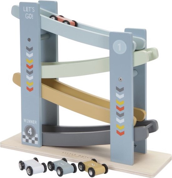 Little Dutch Rollerbaan Autobaan - Blauw FSC van Little Dutch