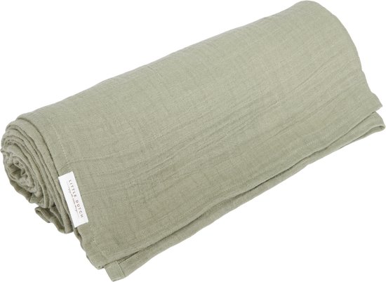 Little Dutch - Swaddle doek hydrofiel 120 x 120 Olive van Little Dutch