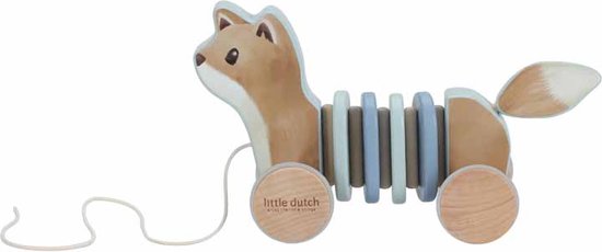 Little Dutch Trekdier hout Vos - Forest Friends FSC van Little Dutch