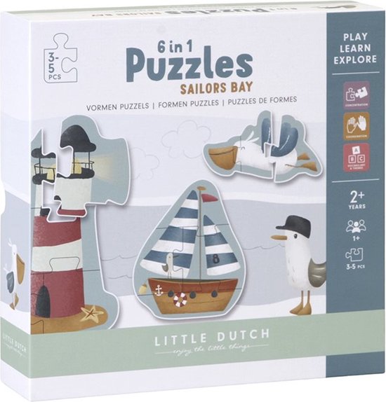 Little Dutch Vormenpuzzel Sailors Bay van Little Dutch