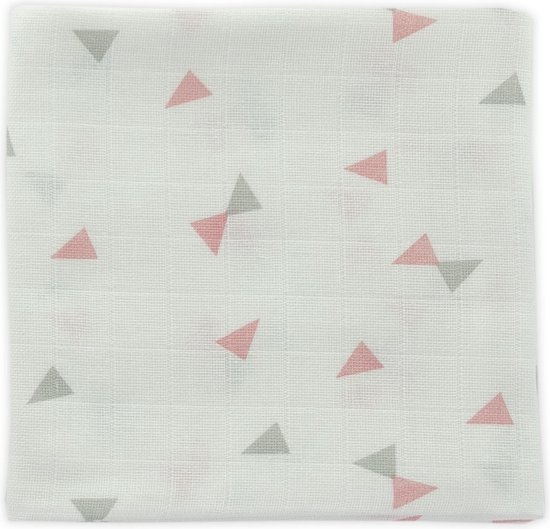 Little Lemonade Triangle Hydrofiel luier grey/pink (3pack) van Little Lemonade