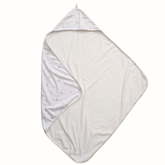 Little Moon Badcape - Floating Leaf - Biologisch Katoen - Bamboe Badstof - 75 x 75 cm van Little Moon
