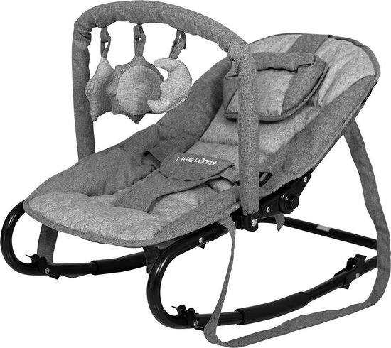 Little World Wipstoel Starwing Dark Grey van Merkloos