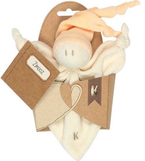 Little Zmooz knuffeldoekje – peach orange – biologisch katoen - Keptin-Jr van Keptin-Jr