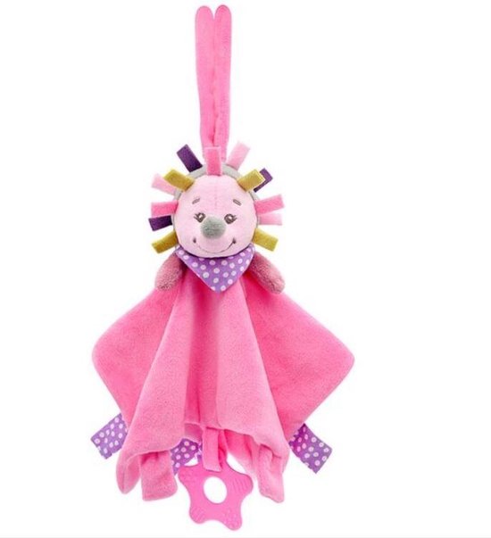 Littlecutiez - Knuffeldoek  Sparkel - Labeldoekje - Kraamcadeau -Knuffeldoekje - Baby - Roze - Egel van Littlecutiez