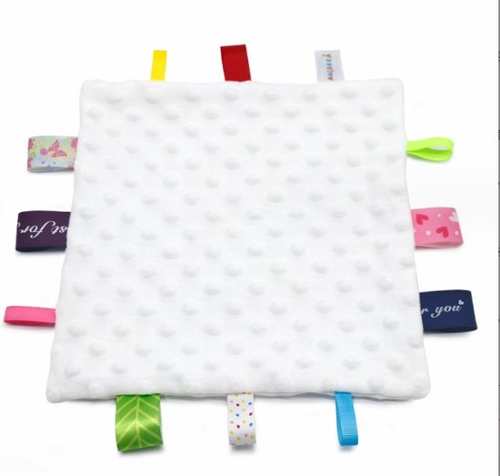 Littlecutiez - Labeldoekje RoMi - Label - Kraamcadeau -Knuffeldoekje - Baby - Wit - Meerdere kleuren van Littlecutiez