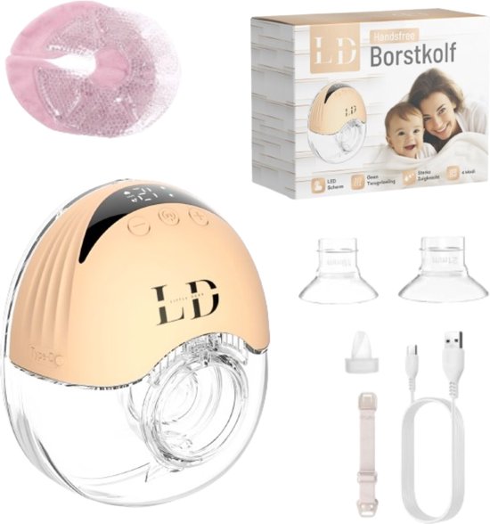 LittleDeen Elektrische Handsfree & Draadloze Borstkolf 24 mm - Kolf Apparaat - Incl 10 Moedermelk Bewaarzakjes - Incl 2 Verkoelende Pads - Borstvoeding van LittleDeen