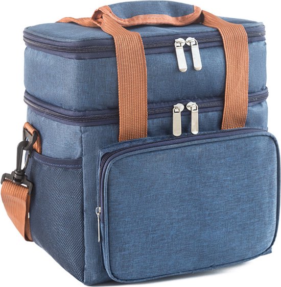 Livano Koelbox - Koeltas - Frigobox - Autokoelbox - Lichtgewicht - Coolbox - Wielen - Draagbaar - Blauw van Livano