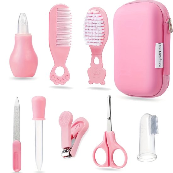 Livé® Roze Baby Verzorgingsset – 9-delig met Koffer Reisformaat van Merkloos