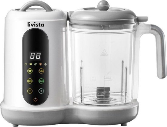 Livista® - Baby Blender en Stoomkoker - Grote Capaciteit - Babyvoeding Verwerkingsmachine - Stomen, Mixen en Verwarmen - Voor Gezonde Babyvoeding van Livista