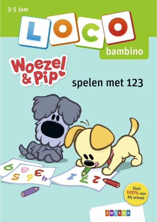 Loco Bambino - Boekje - Woezel en Pip - Spelen met 123 - 3-5 jaar