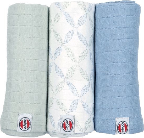 Lodger Hydrofiele doek - Zacht op de huid - rekbaar katoen - 70x70 cm - Groen van Lodge