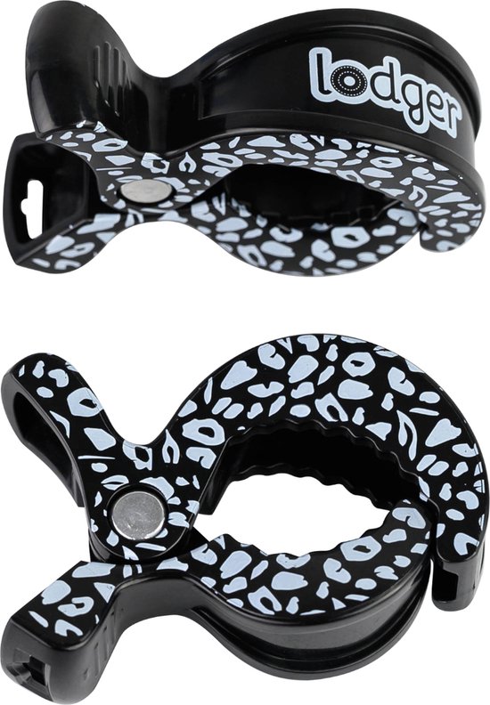 Lodger Swaddle Printed Clips Black Dot 2 Stuks van Lodge