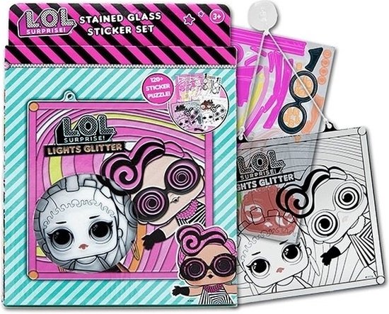 L.O.L. Suprise - Glas in lood schilderen met stickers van L.O.L. Surprise