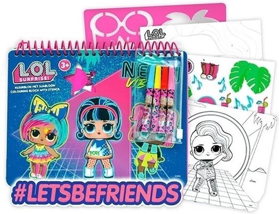 L.O.L. Suprise - Kleurbloek met sjabloon van L.O.L. Surprise