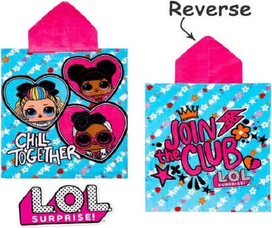 LOL Surprise badponcho - handdoek poncho - L.O.L. Surprise - 100% katoen van LOL Surprise