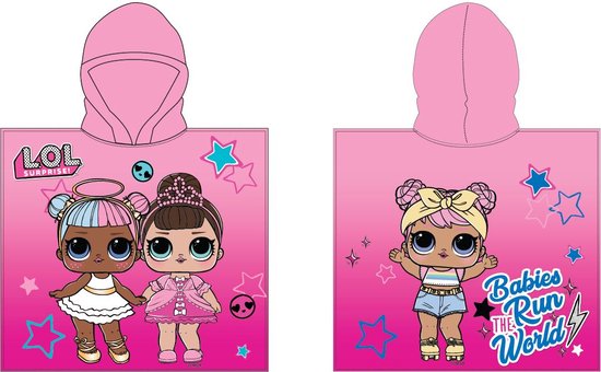 LOL Surprise! Poncho - Badponcho - Met Capuchon - One Size - 55x110 cm van L.O.L. Surprise