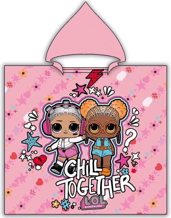 LOL Surprise! Poncho Katoen - 60 x 120 cm - Roze van L.O.L. Surprise