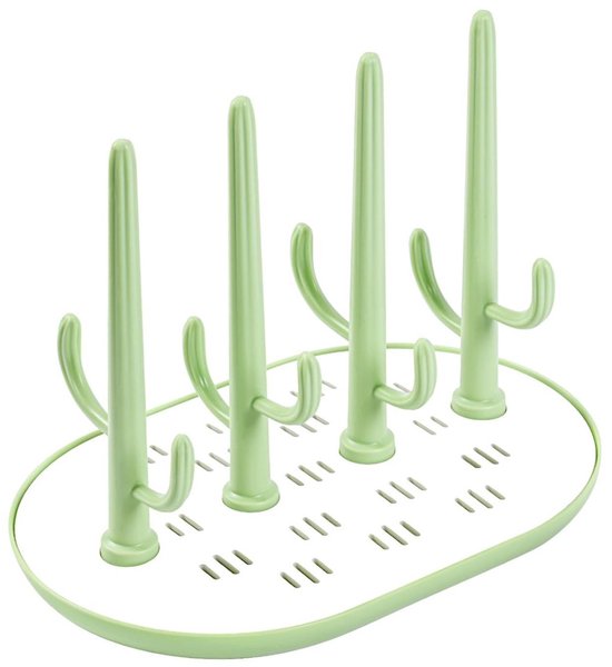 longziming -Flessendroger - Flessenrek - Droogrek Voor Babyflesjes - Hygiënisch Luchtdoorlatend Ontwerp - Opvouwbaar En Ruimtebesparend - Cactusvormig Design - Houdt Aanrecht Schoon En Georganiseerd - 1 Stuk