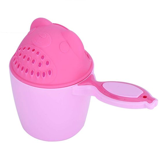 longziming -Schattige Visvormige Shampoo-beker – Veilig PP Materiaal – Beschermt Ogen en Gezicht – Roze – Vanaf 6 Maanden