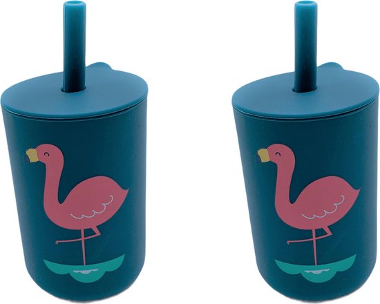 Lonnie Bekertjes - Flamingo - Beker - Rietjes van Lonnie