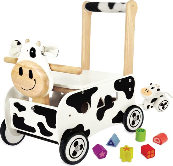Loop- en Duwwagen Koe van Vtech