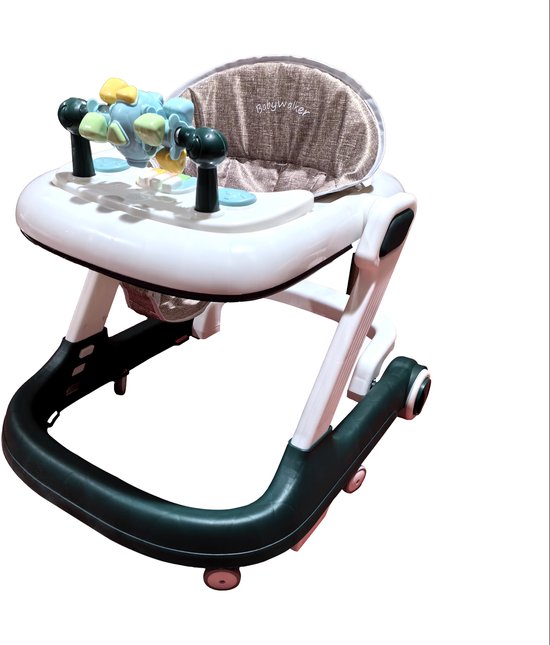 Loopstoeltje Baby - Loopstoel - Baby Walker - Voor Jongens & Meisjes - Inclusief Speelset - Makkelijk in te klappen - In hoogte verstelbaar - Groen van Merkloos