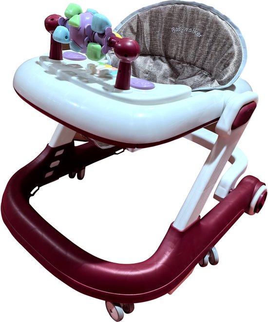 Loopstoeltje Baby - Loopstoel - Baby Walker - Voor Jongens & Meisjes - Inclusief Speelset - Makkelijk in te klappen - In hoogte verstelbaar - Velvet Rose van Merkloos