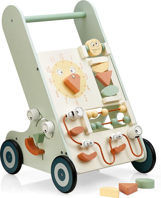 Loopwagen "The Goofy Walker" - Houten Speelgoed vanaf 1 Jaar - Loopkar - Hout - CUTE & KEPPE van CUTE & KEPPE