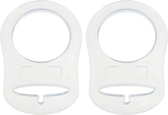 Louka - 2 stuks Mam siliconen fopspeen ring transparant - Ring mam speen - transparant - 2 STUKS - speenkoord van Louka.