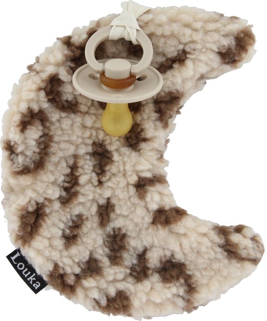 Louka kraamkado speendoekje maan panter - cadeau - meisje - jongen - teddy - speenknuffel - excl. Speen van Merkloos