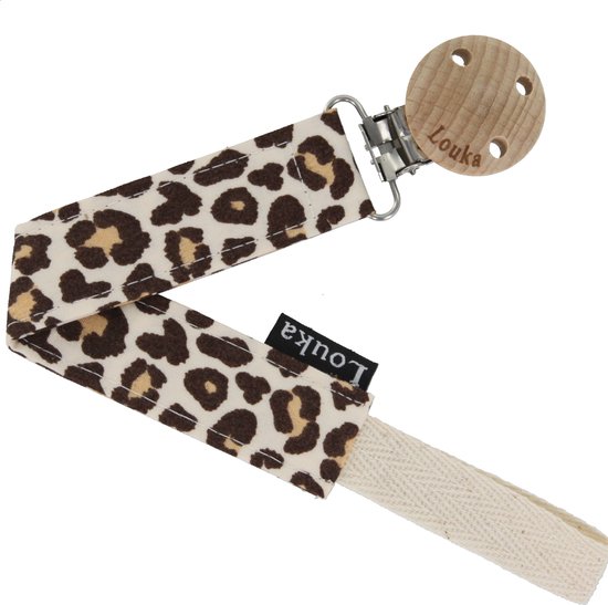 Louka speenkoord - panter print van Merkloos