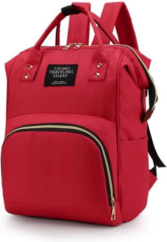 LTS / Living Traveling Share / Luierrugzak / Luiertas / Rood / Family Bag / Daddy Bag / Mommy her Bag / Babyshower / Cadeau / Baby van LTS