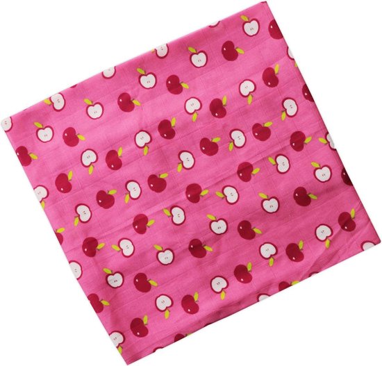 Lubna Home Hydrofile doekje 70% BAMBOE-30%KATOEN 100x110cm HYDROFILE  baby doekje - Apple van Merkloos