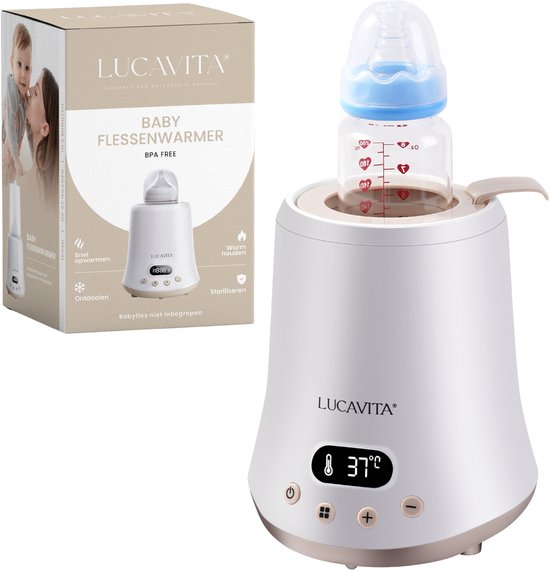 LUCAVITA® Flessenwarmer - 2 Min Opwarmen 60ML - Warmhouden - Sterilisator - Stoom - Flesverwarmer - Flessenverwarmer - Babyvoeding - Universeel van Merkloos