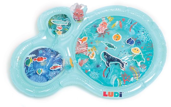 LUDI - Waterspeelmat - Motorisch speelgoed - Opblaasbaar speeltapijt van LUDI