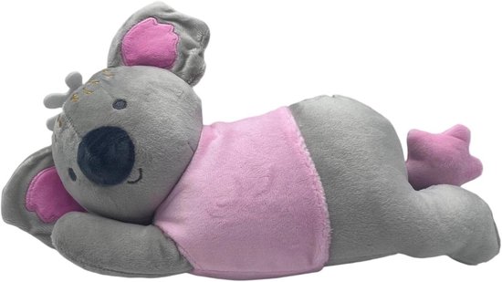 Luiaard Knuffel - Muziekdoos Pluche - Kind Kalmeren - Ingebouwde Melodieën - 25 cm - Roze