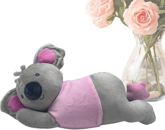 Luiaard Knuffel - Muziekdoos Pluche - Kind Kalmeren - Zachte Aanraking - 25 cm - Roze