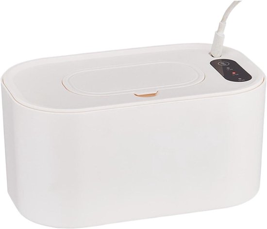 Luierdoekje Warmer - Verwarmde Doekjes Houder - Baby Comfort - Constante Temperatuur - 21.5 cm - Wit